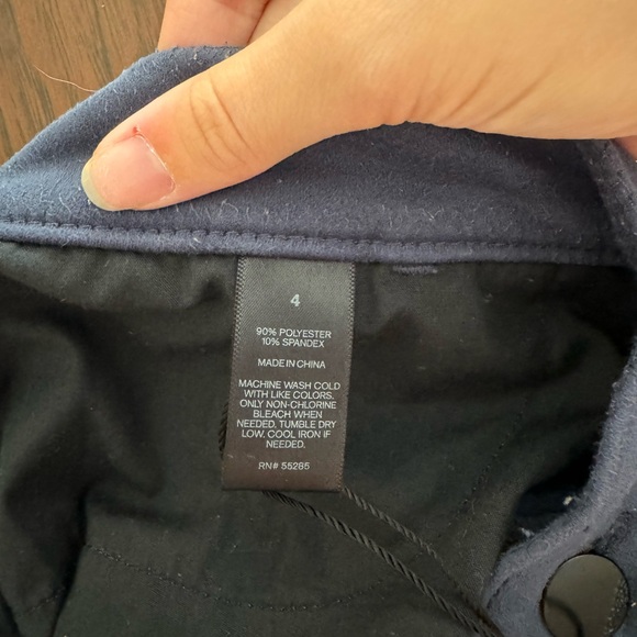 Blue suede skirt - Picture 4 of 5